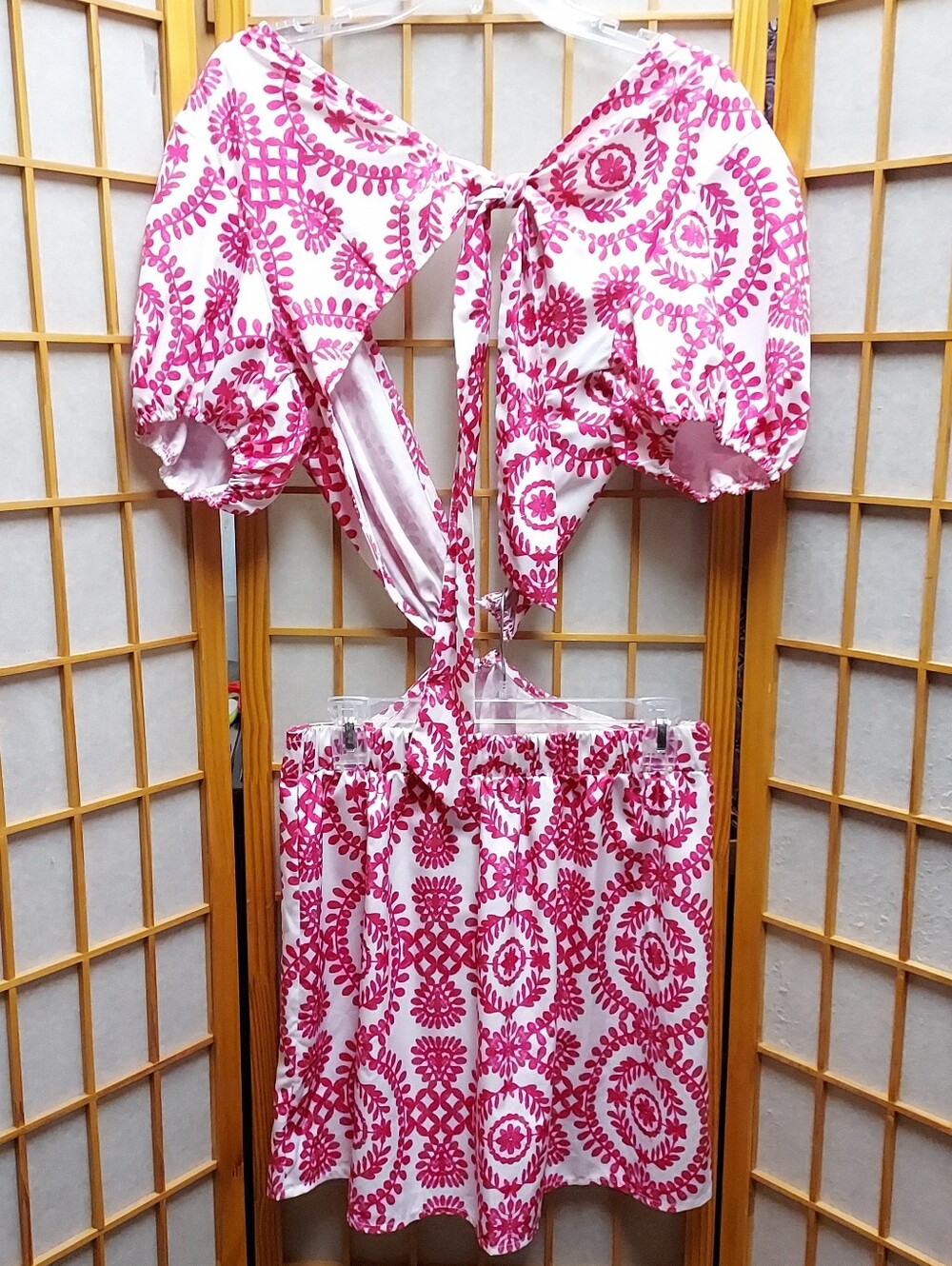 ☮️ Boho Cutout One Piece Tie Back Dress Juniors XL Womens L - Picture 3 of 3